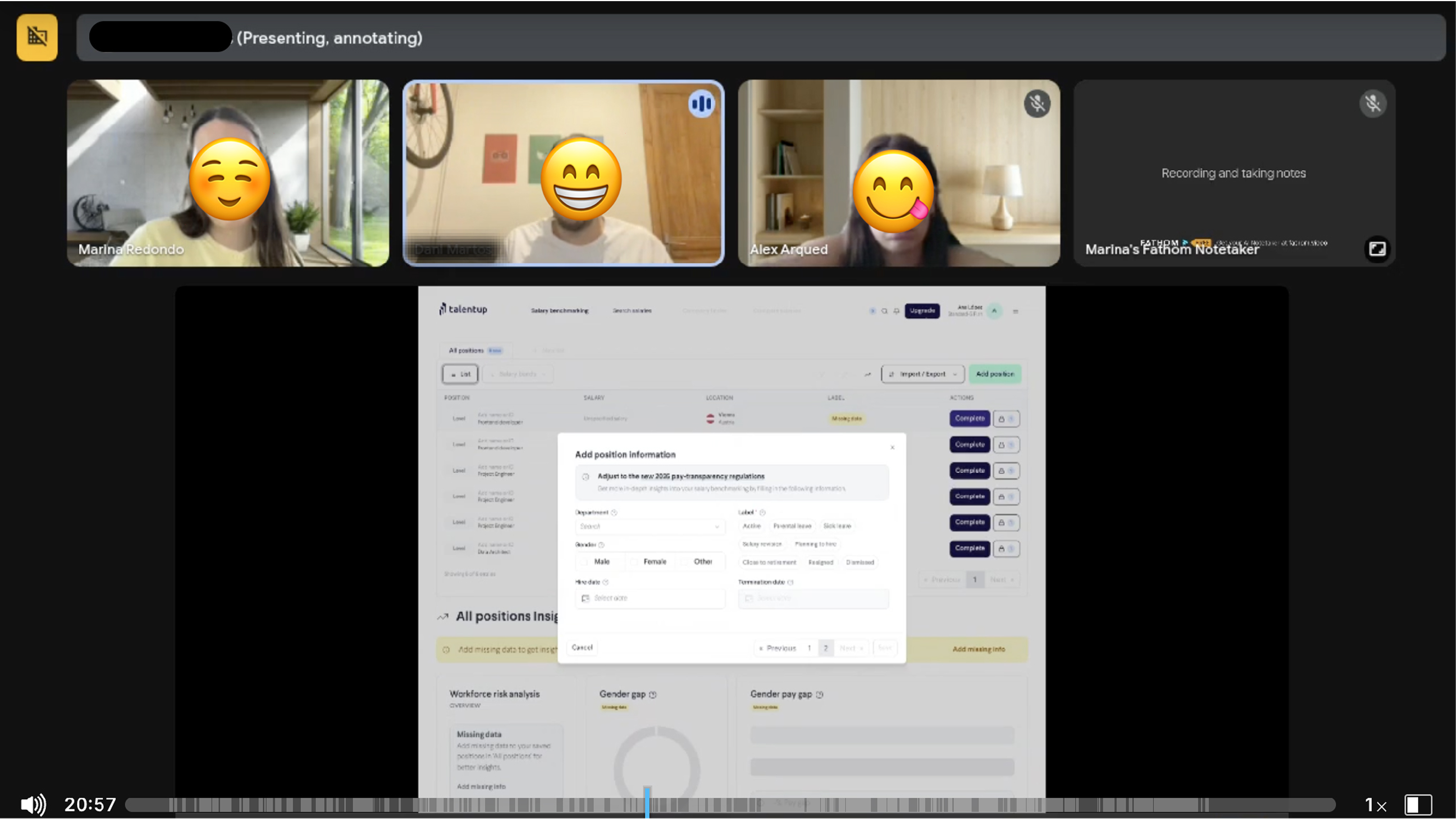 Salary platform screen